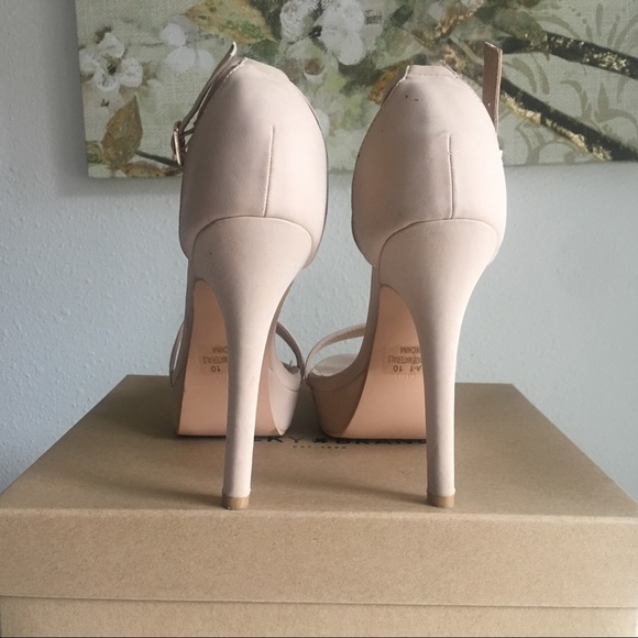 Forever 21 Nude Strap Heels Size 10 - Picture 4 of 5